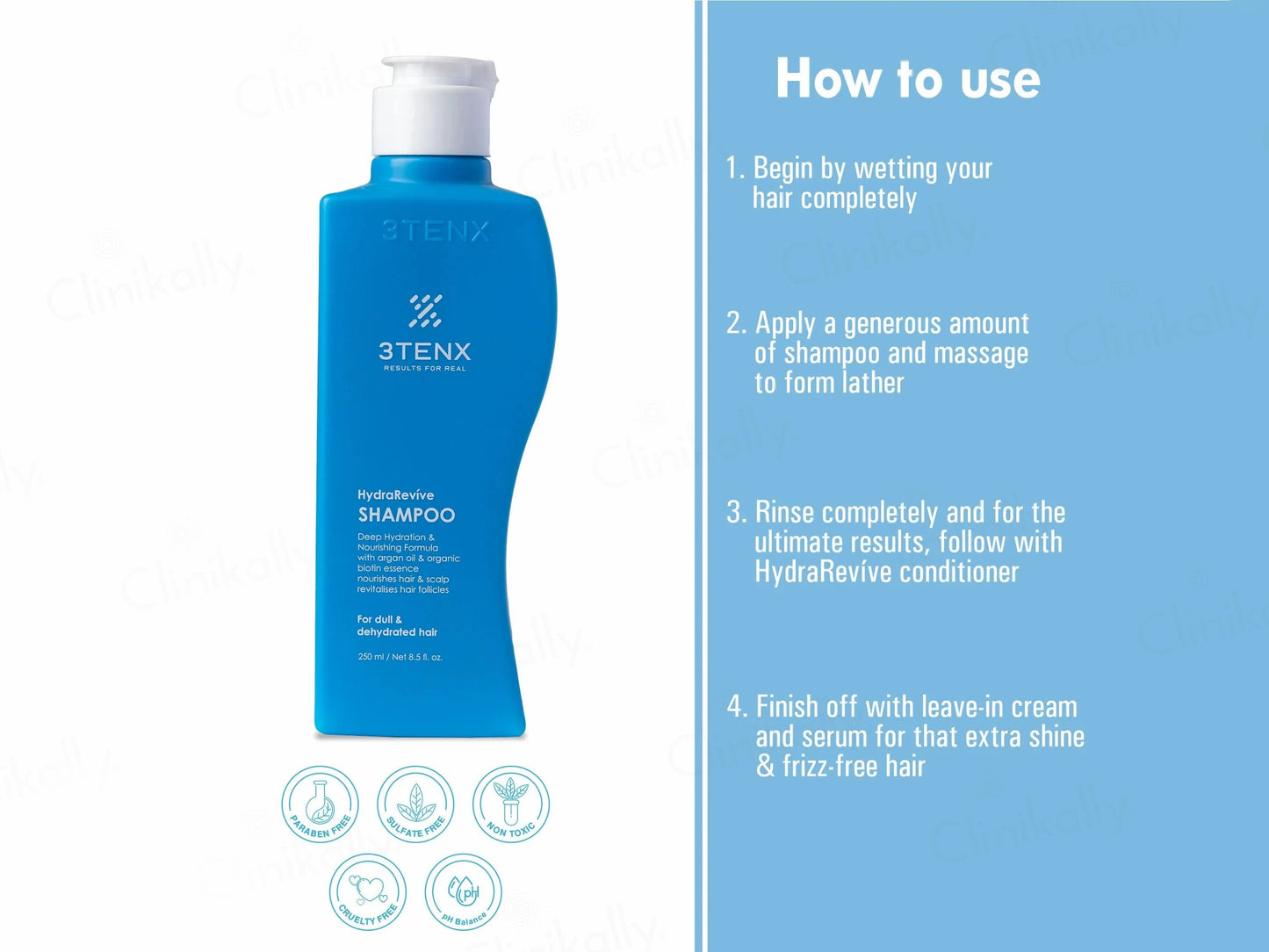3Tenx HydraRevive Shampoo For Dull and Dehydrated Hair