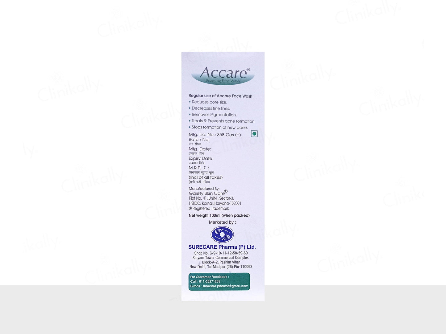 Accare Foaming Face Wash
