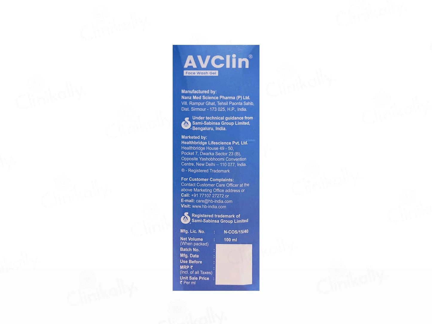 Avclin Face Wash Gel