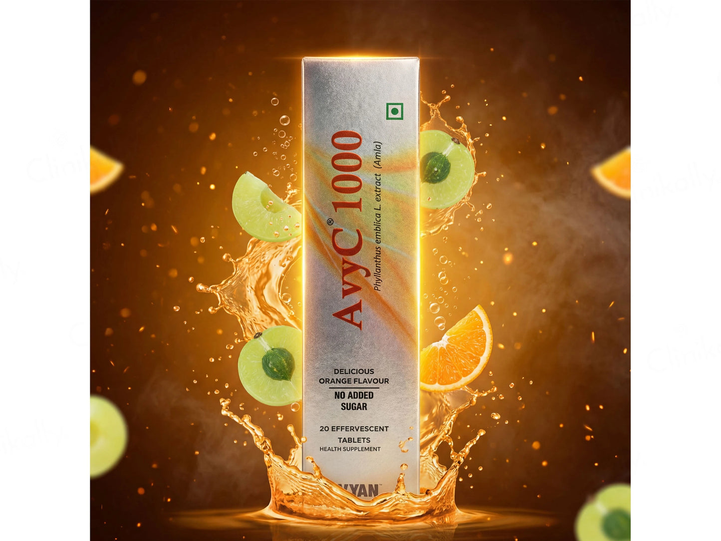 AvyC 1000 Vitamin C Effervescent Tablet - Delicious Orange Flavour
