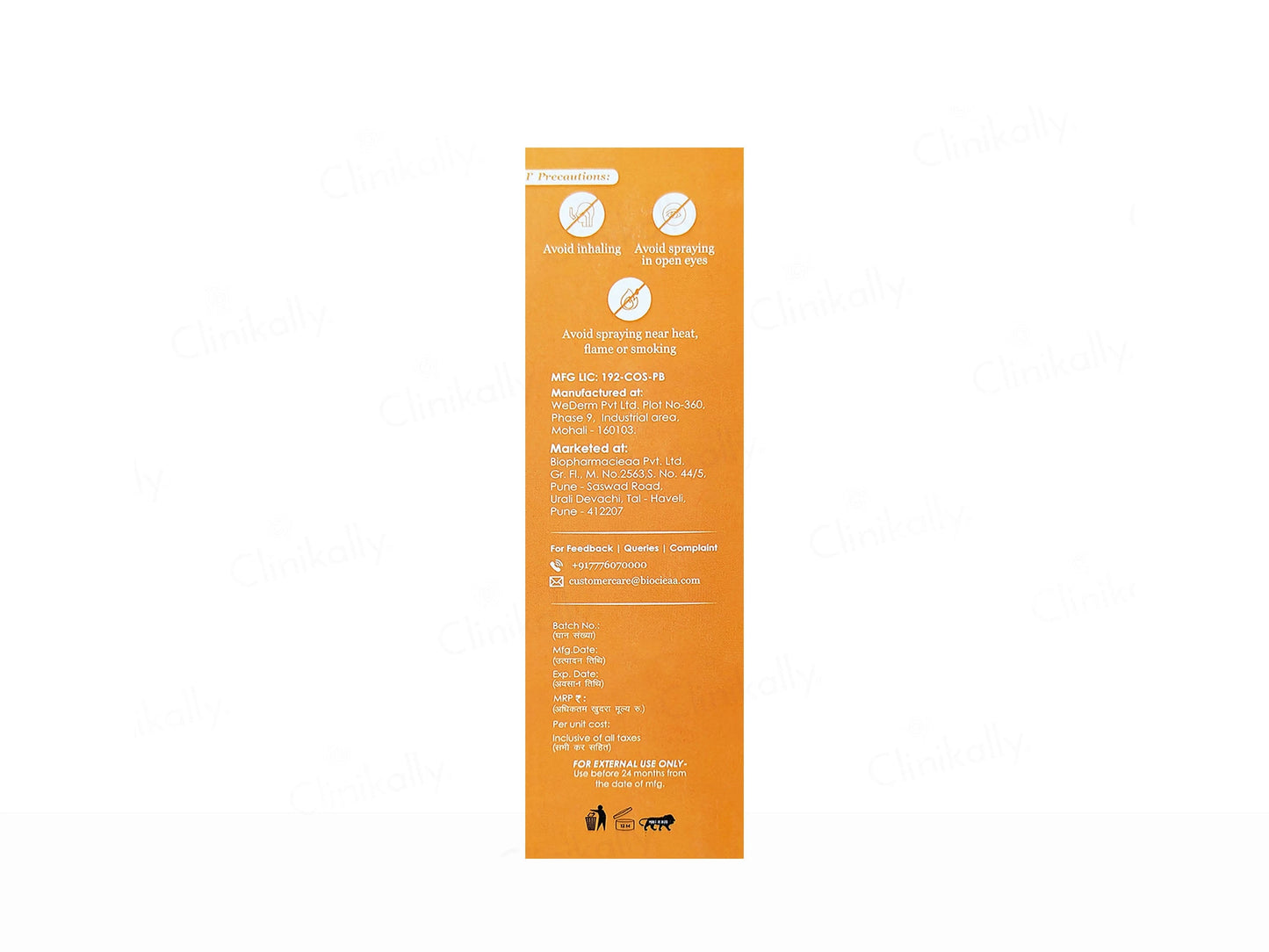 BioUV Spray Sunscreen SPF 50 PA