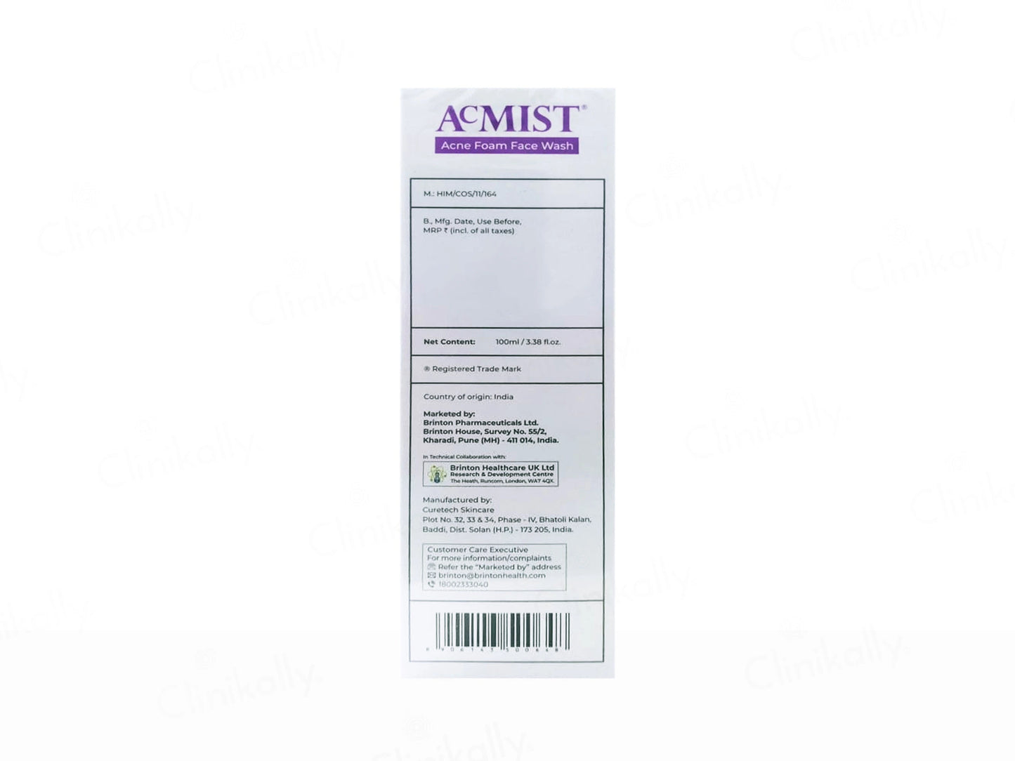 Brinton Acmist Acne Foam Face Wash