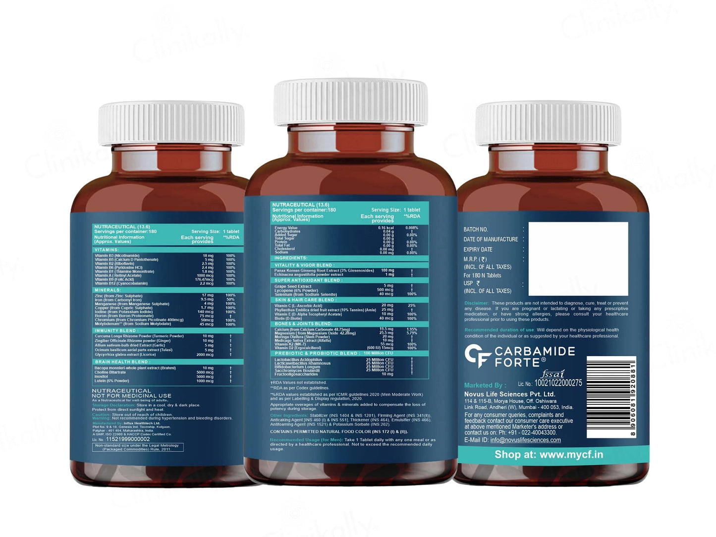 Carbamide Forte Multivitamin With Probiotics and Ginseng Tablet