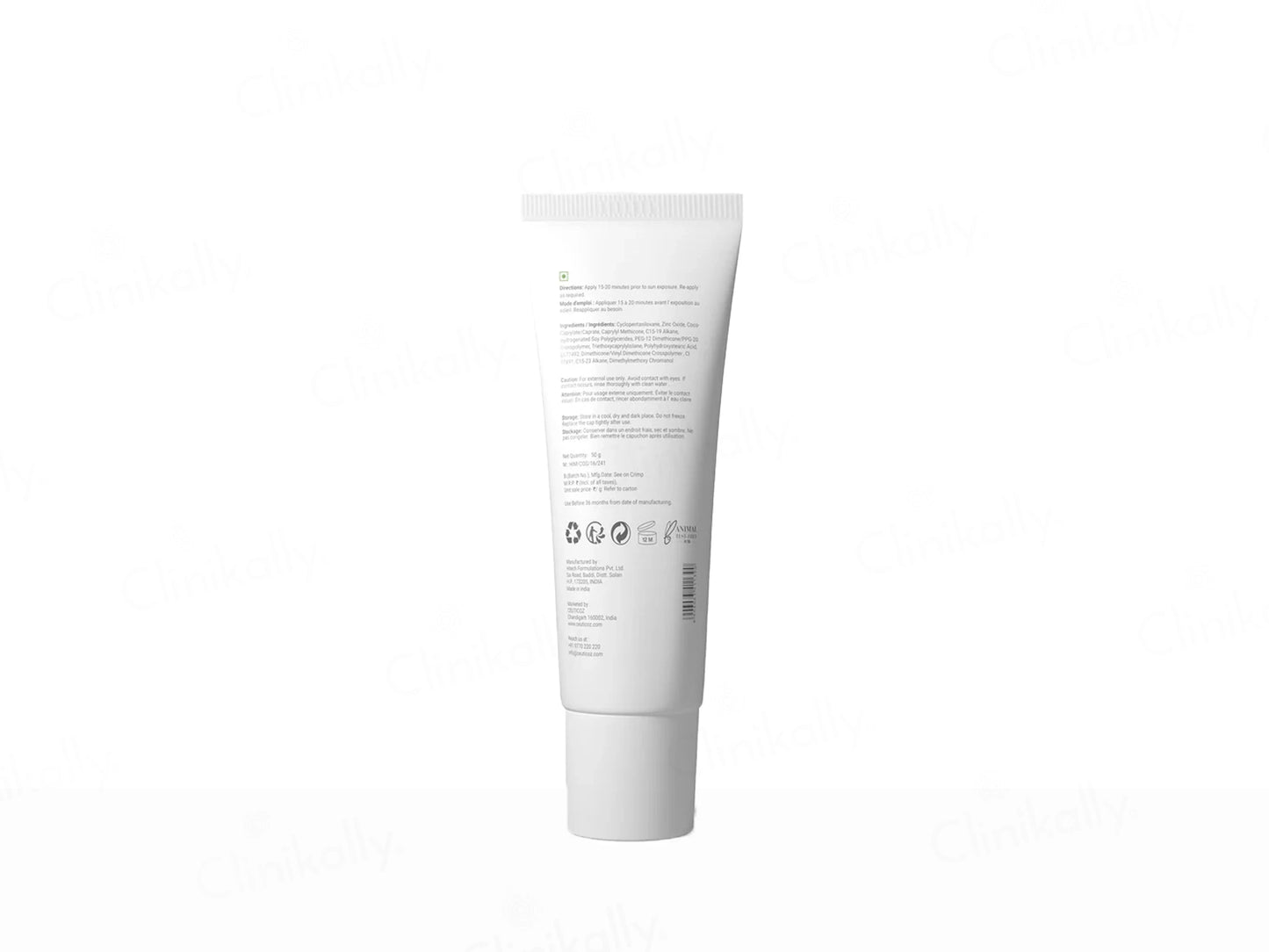 Ceuticoz Clear Zinc Tinted Sunscreen Gel SPF 50 PA Bronze