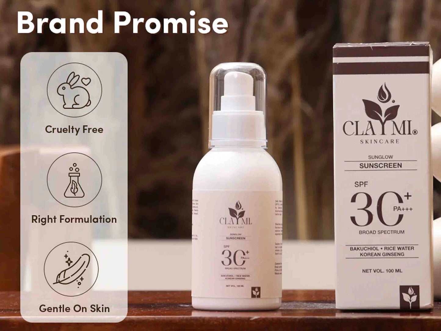 Claymi Sunglow Broad Spectrum Sunscreen SPF 30 PA