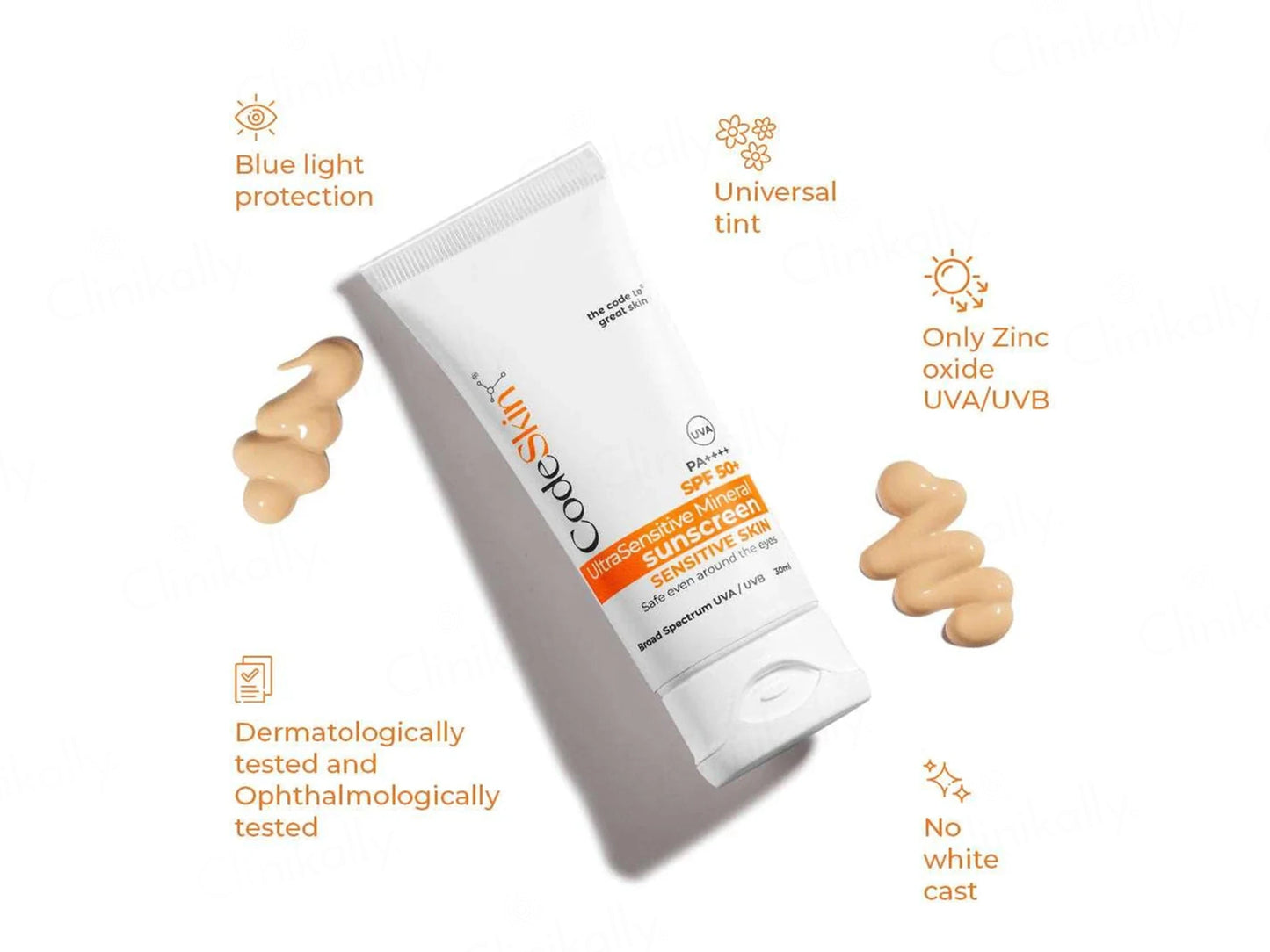 CodeSkin UltraSensitive Mineral Sunscreen SPF 50 PA
