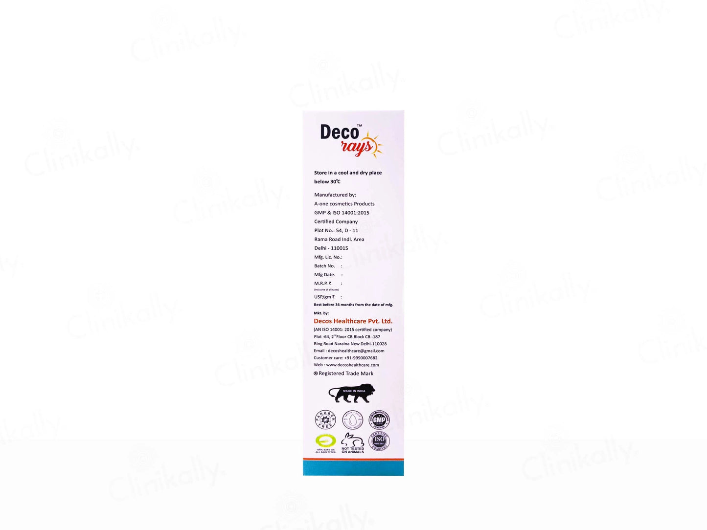 Deco Rays Sunscreen Cream SPF 50 PA