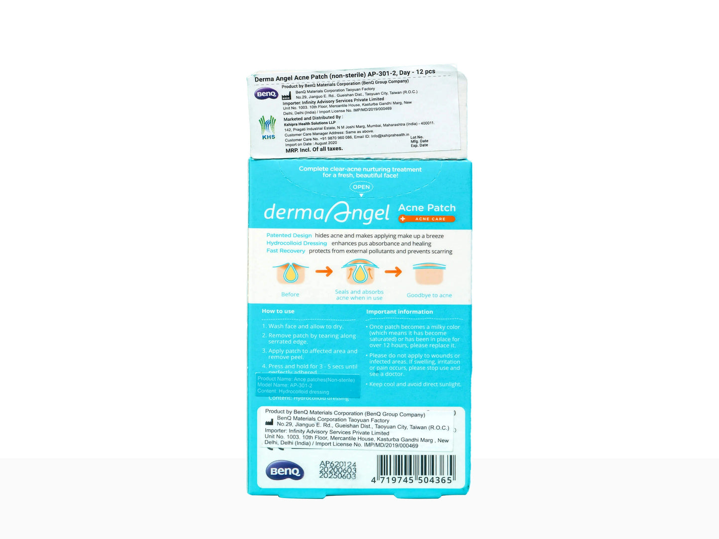 Derma Angel Acne Patch Day Usage