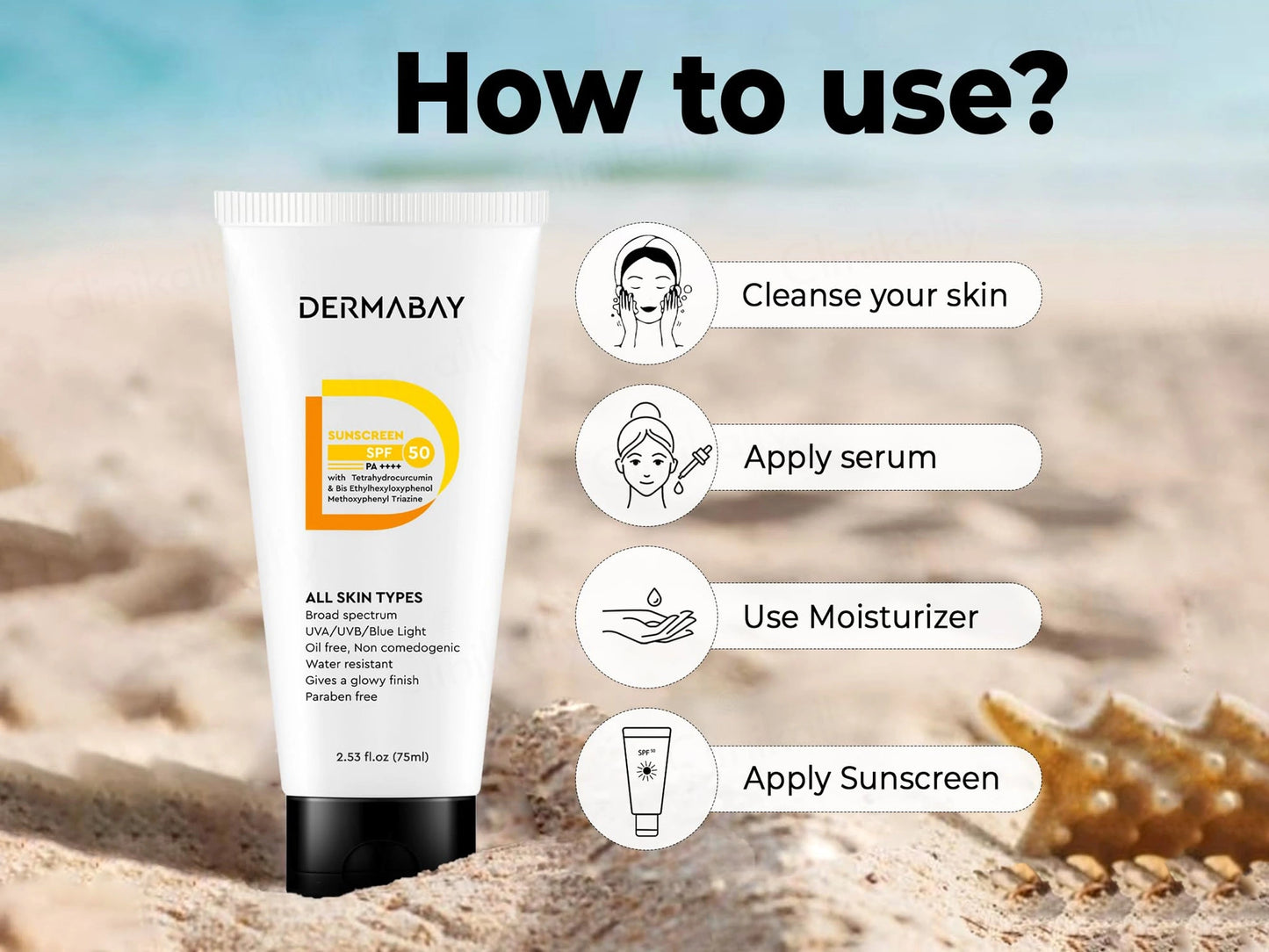 Dermabay Broad Spectrum Sunscreen SPF 50 PA