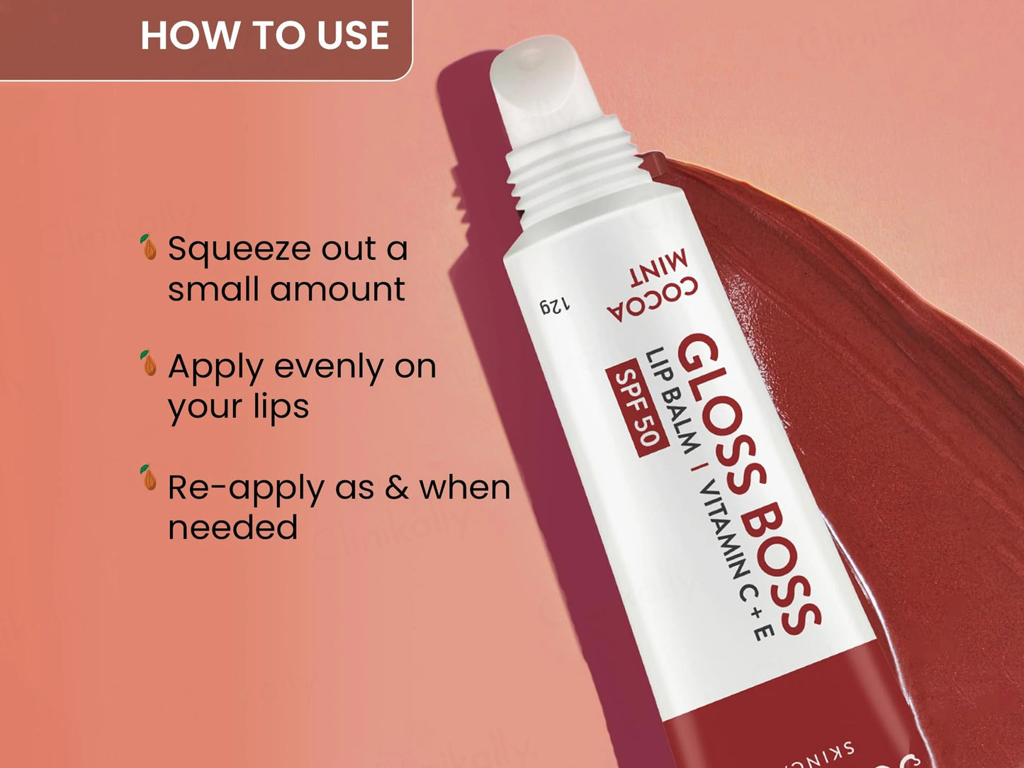 Dot and Key Vitamin C E Gloss Boss Tinted Lip Balm SPF 50 Cocoa Mint