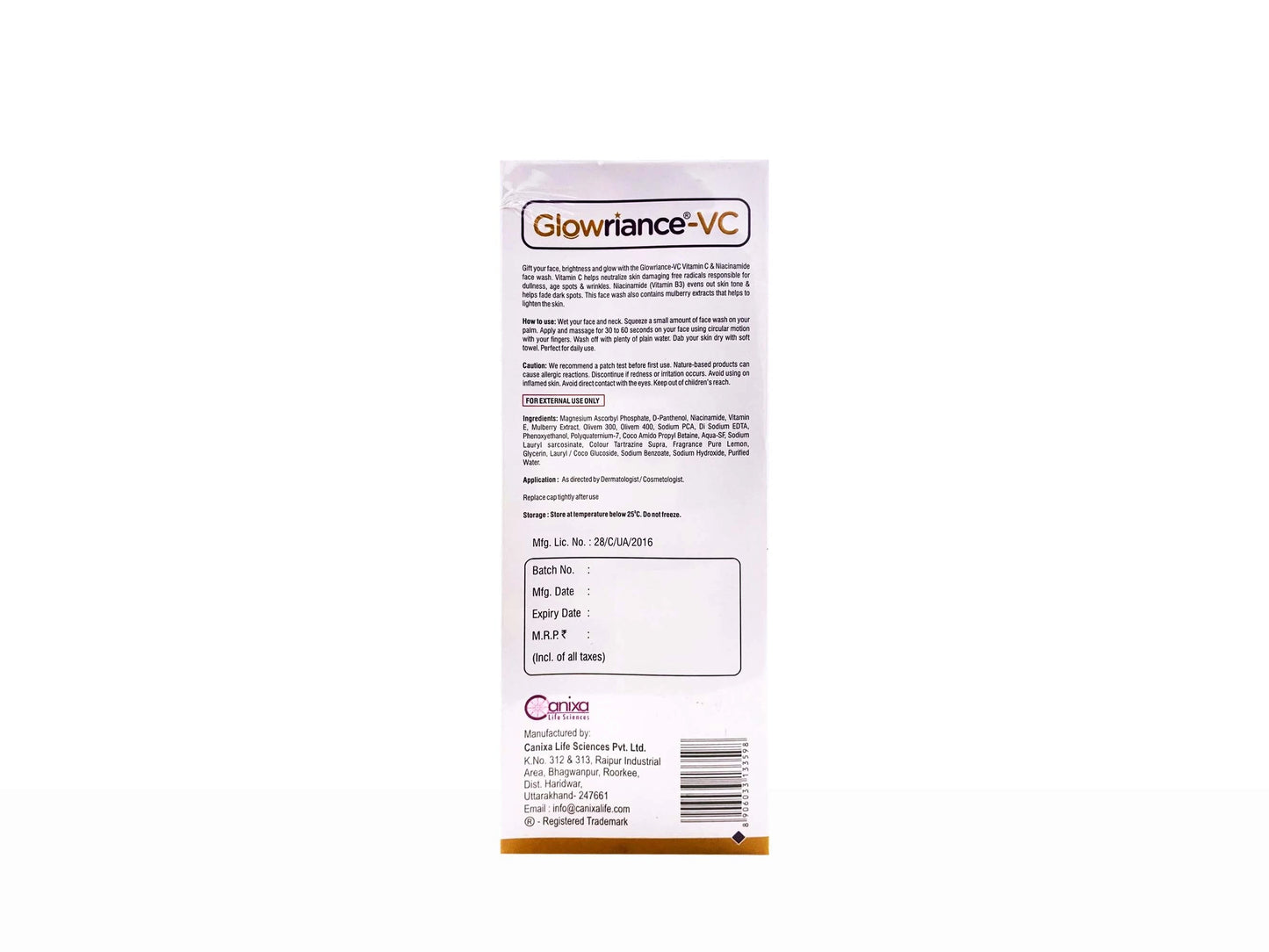 Glowriance-VC Face Wash
