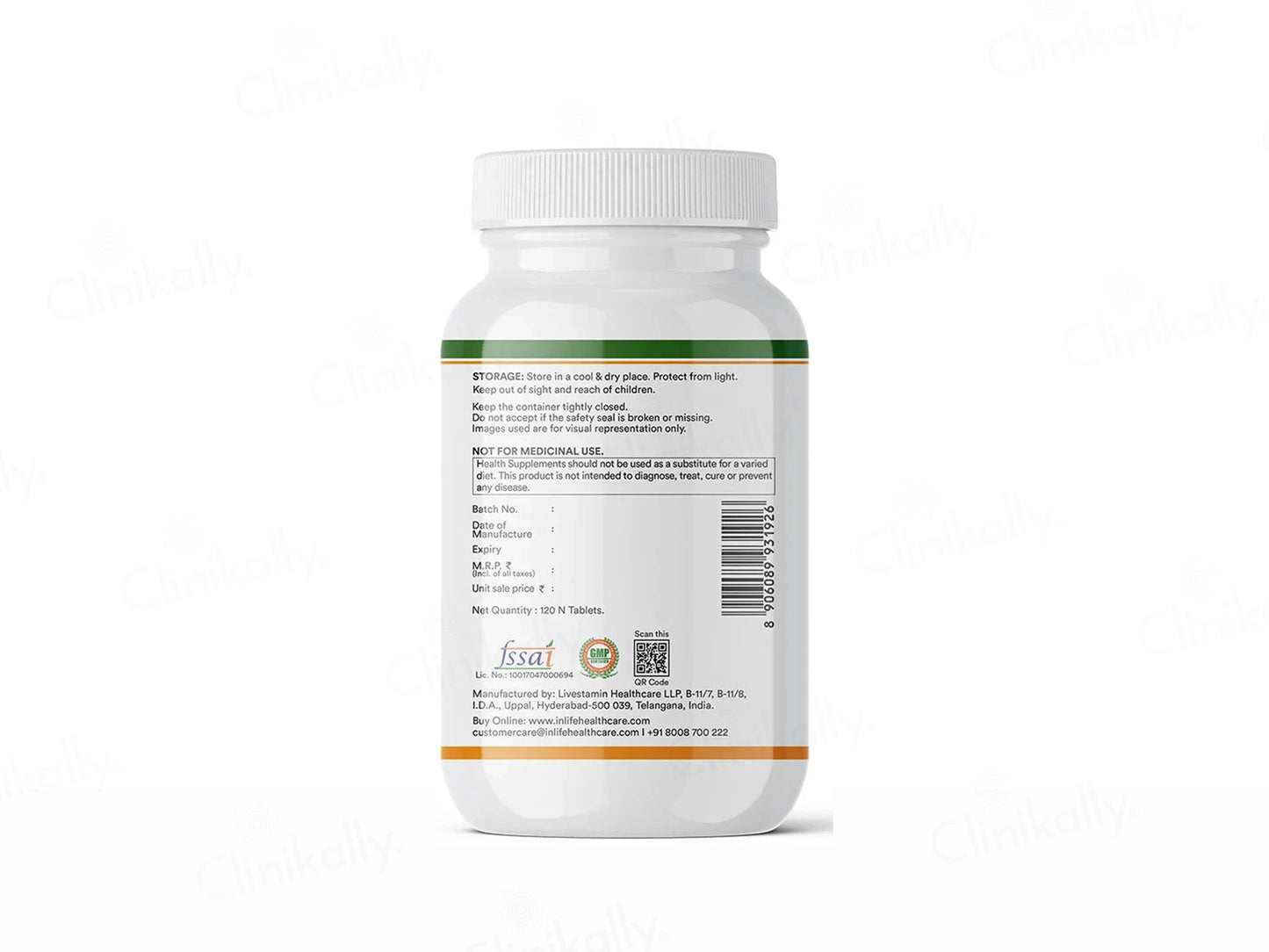 Inlife Bonelife Plus Calcium, Zinc, Magnesium, Vitamin D2 K2 Tablet