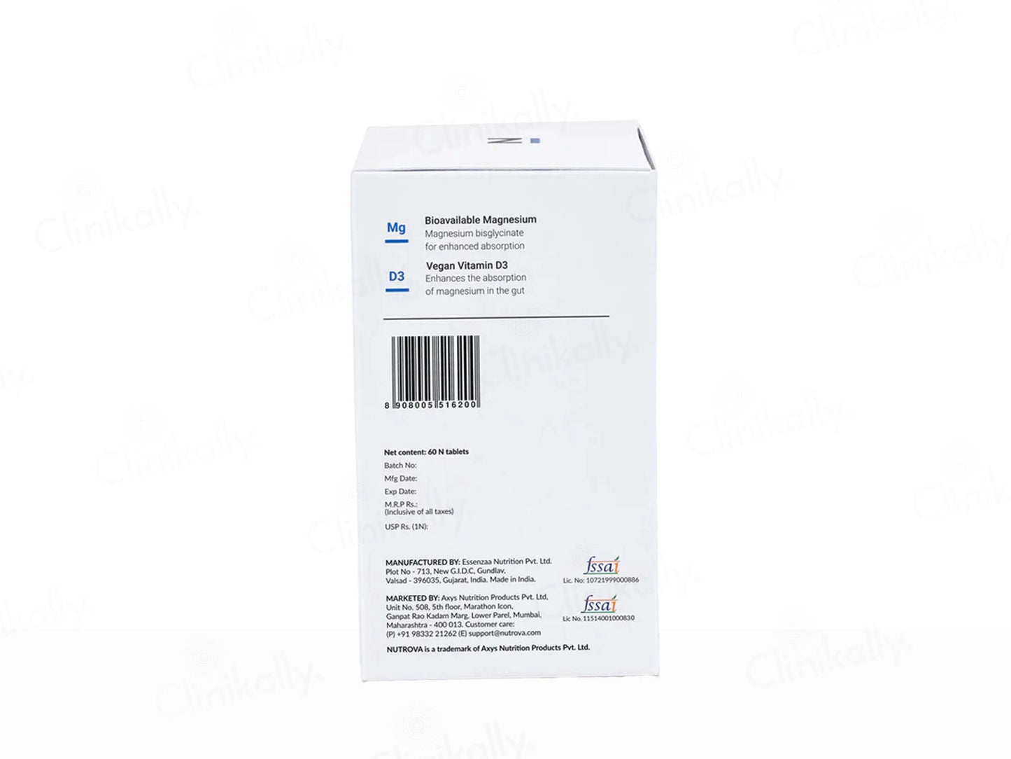 Nutrova Magnesium D3 Health Supplement Tablet