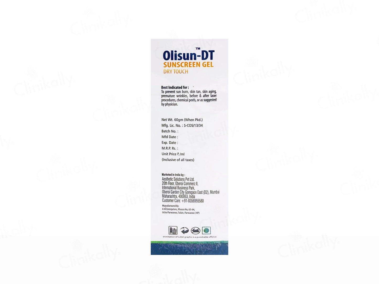 Olisun-DT Dry Touch Sunscreen Gel SPF 50 PA