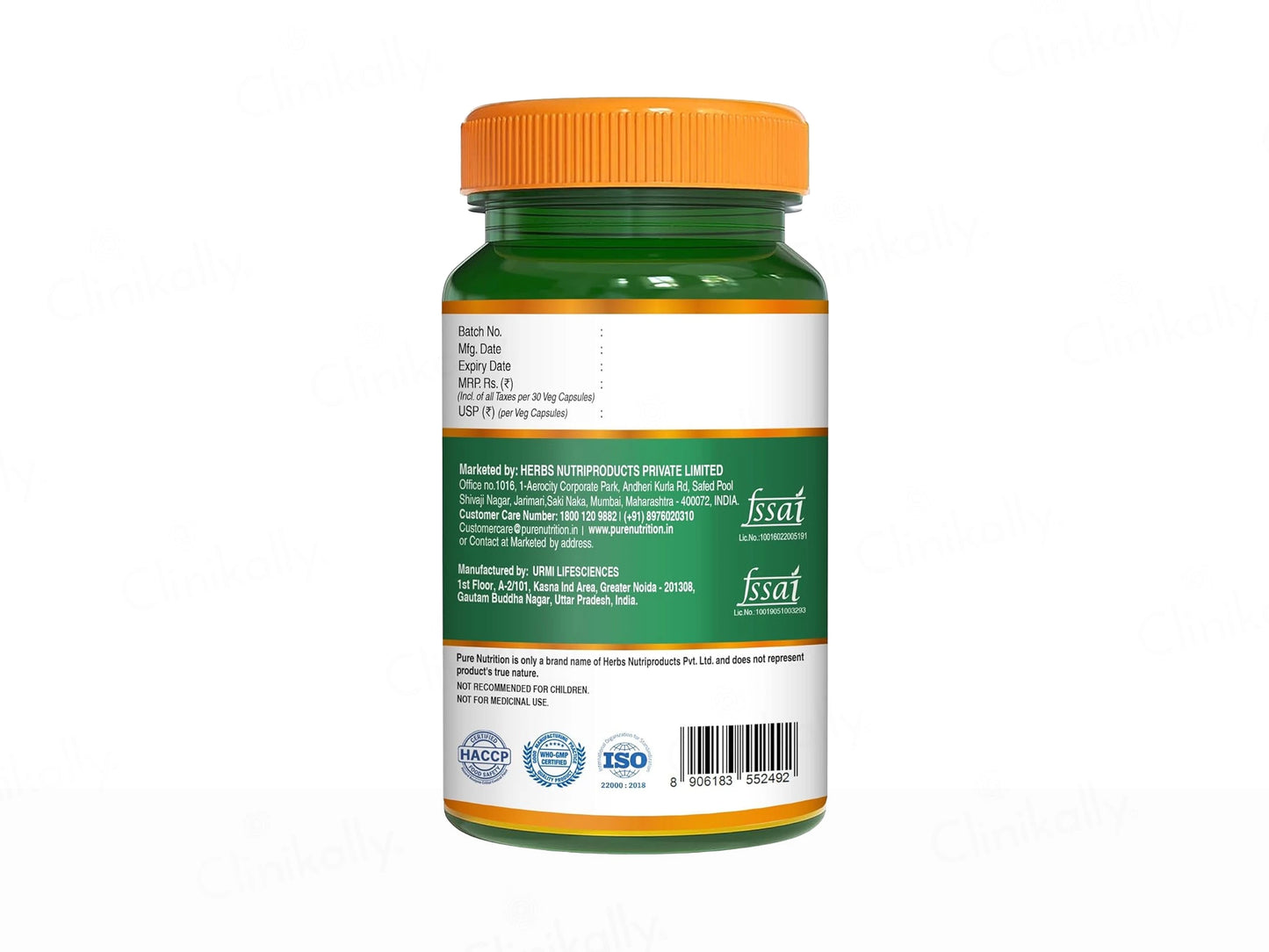 Pure Nutrition Ca-AKG 500mg Veg Capsule