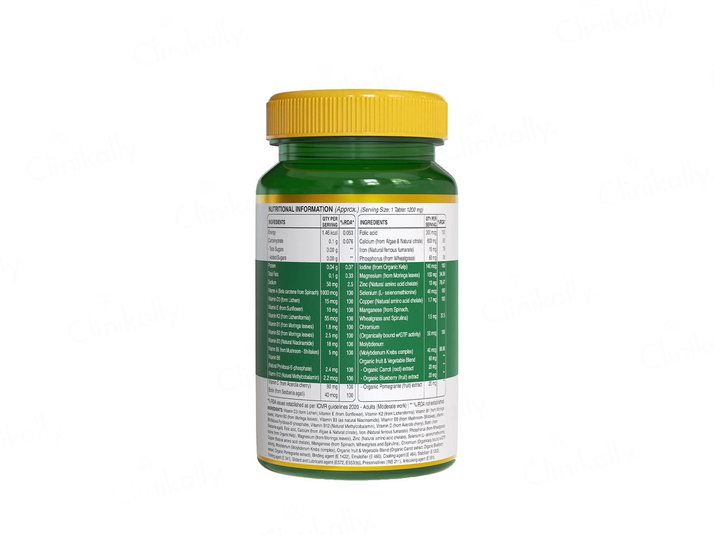 Pure Nutrition Organic Whole Food Multivitamin Veg Tablet