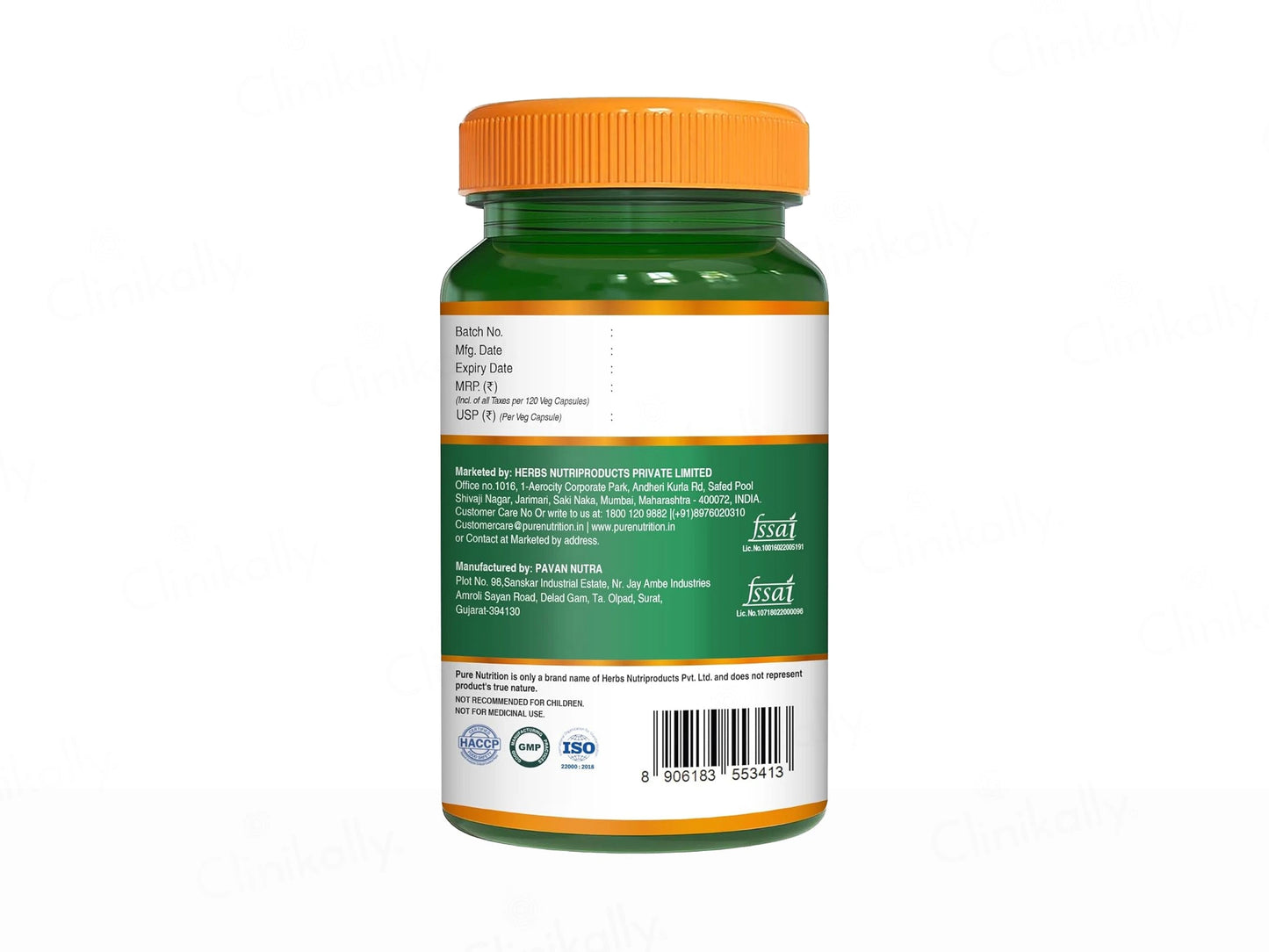 Pure Nutrition Phosphorus 600mg Veg Capsule