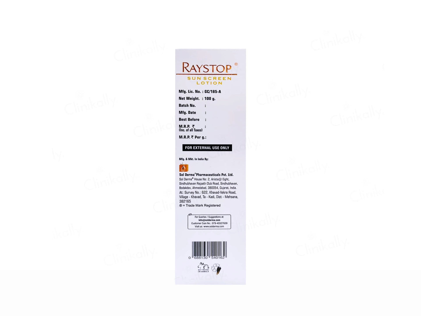Raystop Sunscreen Lotion SPF 50 PA