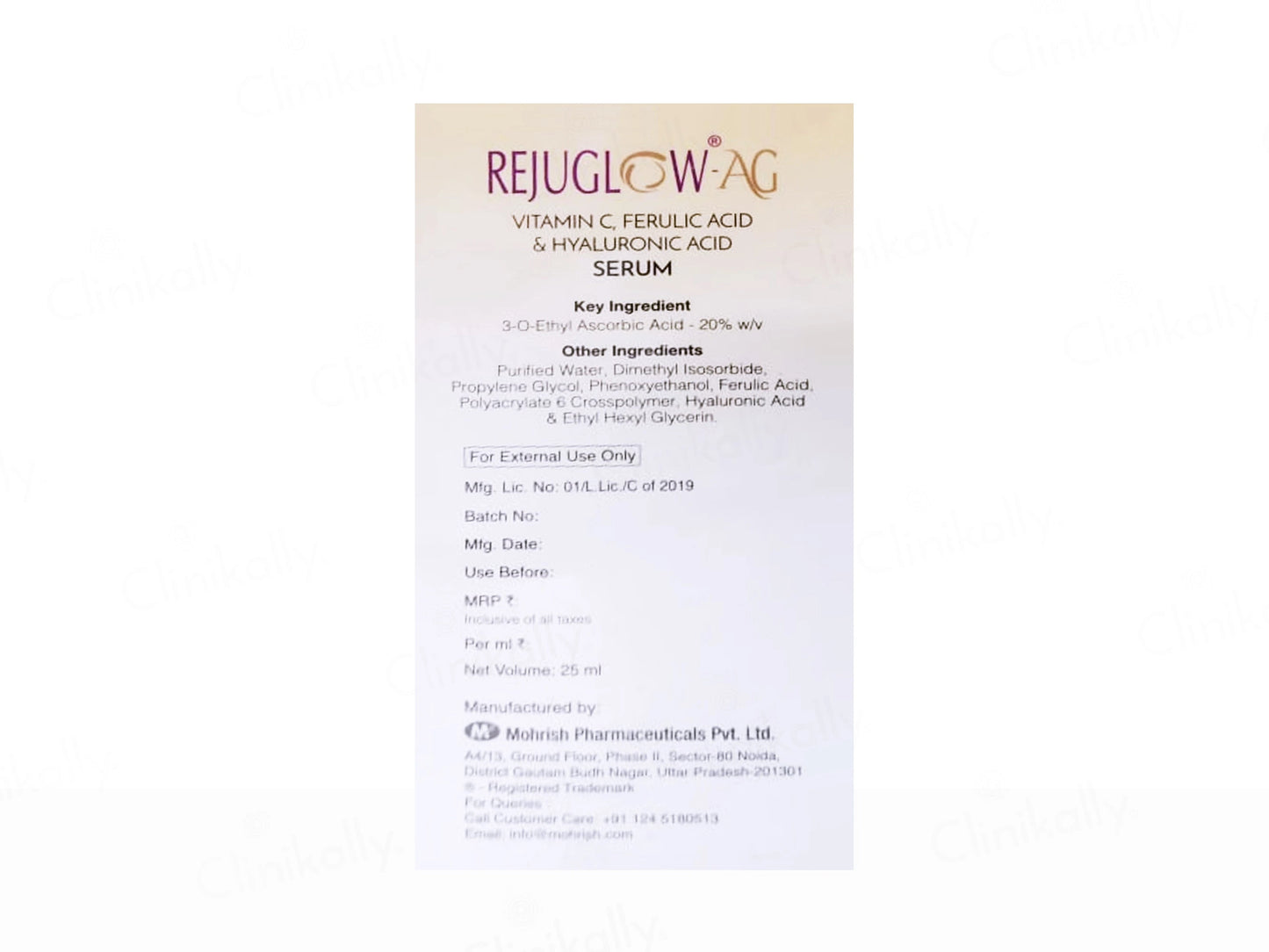 Rejuglow-AG Anti-Ageing Face Serum