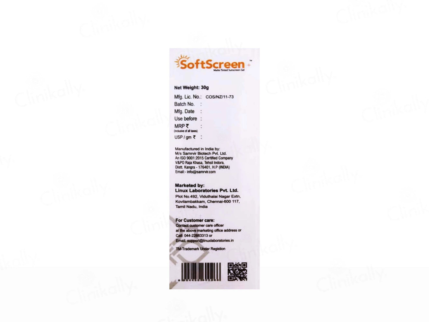 Softscreen Matte Tinted Sunscreen Gel SPF 50 PA