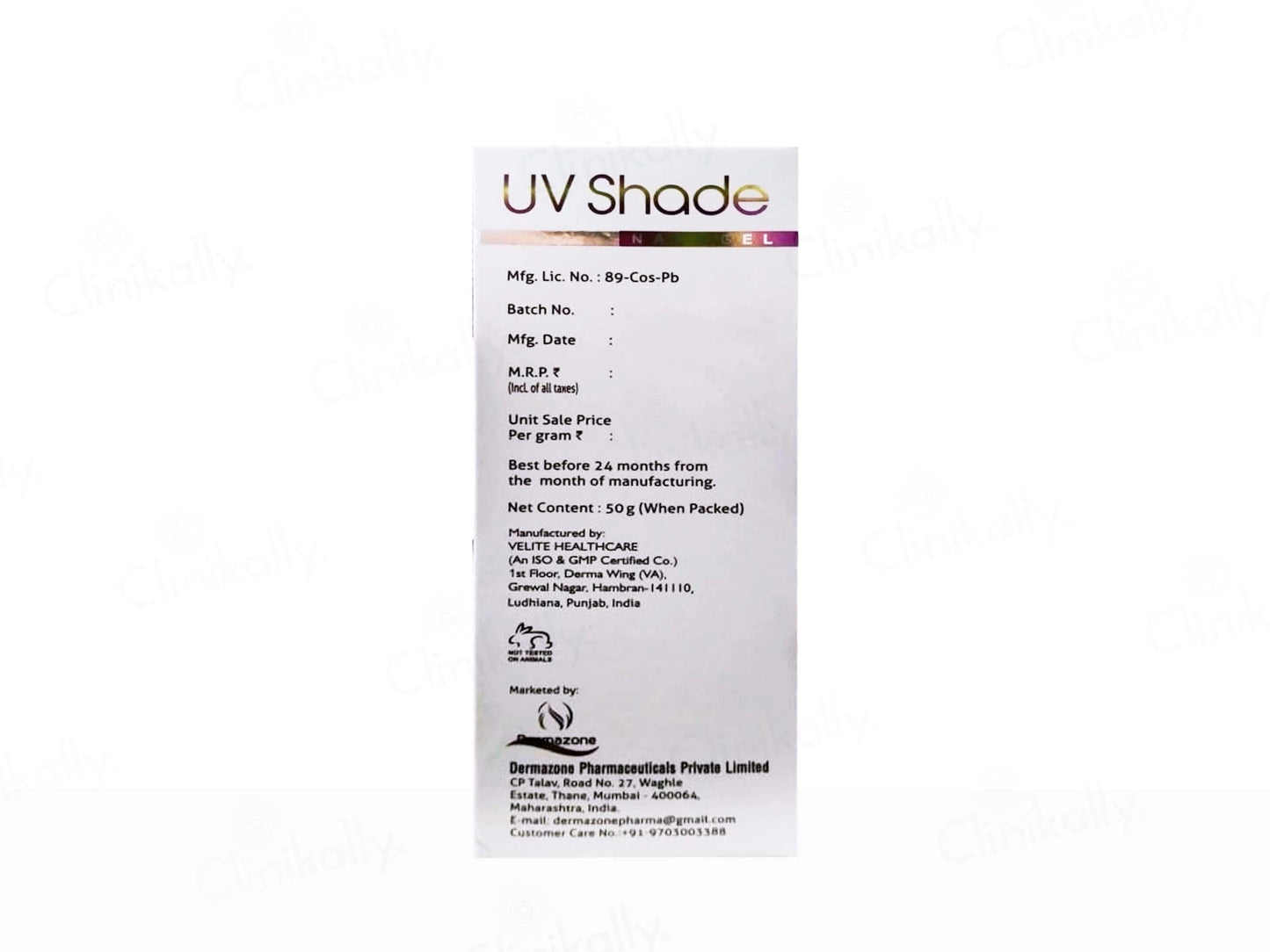 UV Shade Nano Gel Sunscreen SPF 50 PA