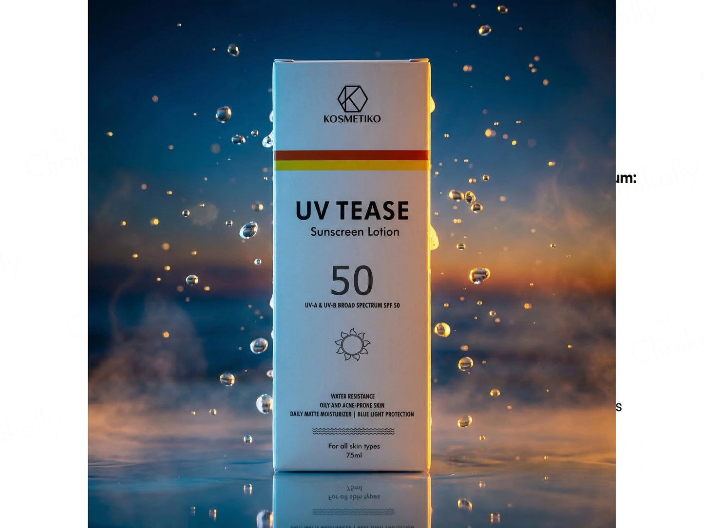 UV Tease Daily Matte Moisturizer Sunscreen Lotion SPF 50