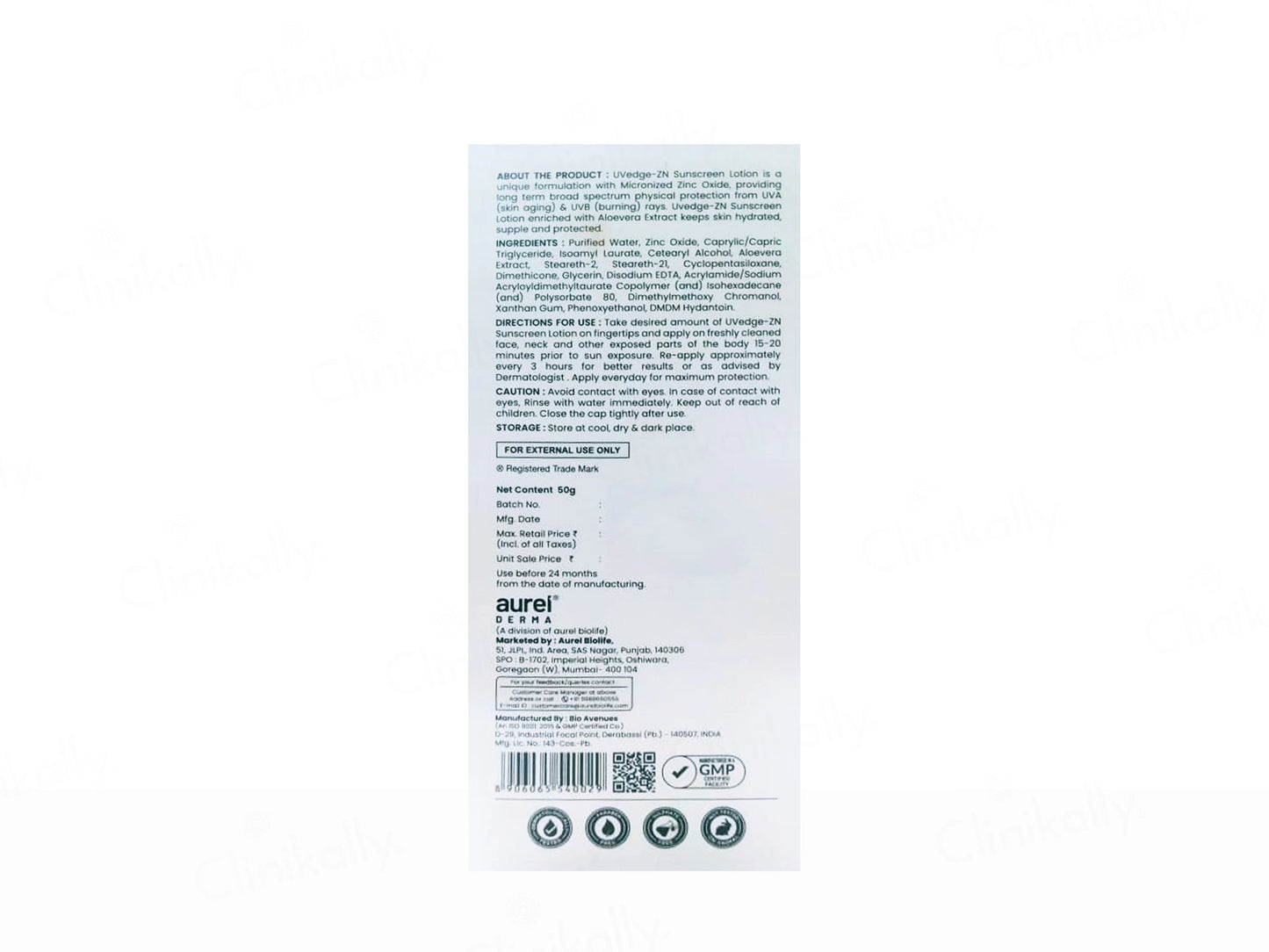 UVedge-ZN Advanced Water Resistant Sunscreen Lotion SPF 19 PA