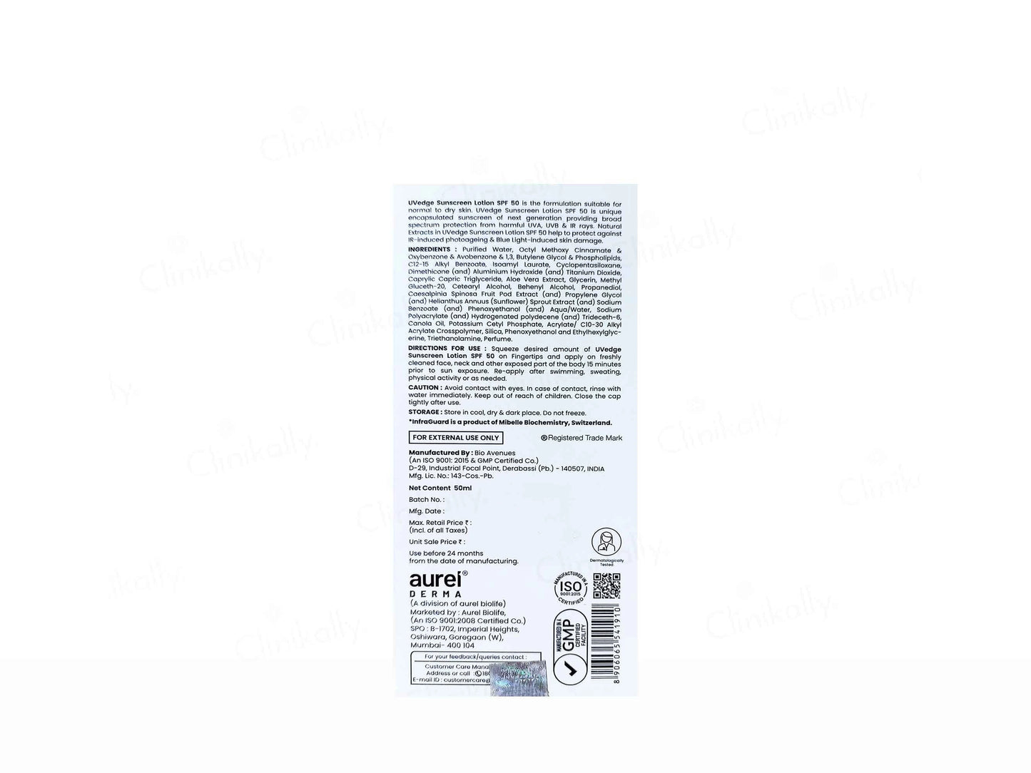 UVedge Sunscreen Lotion SPF 50 PA