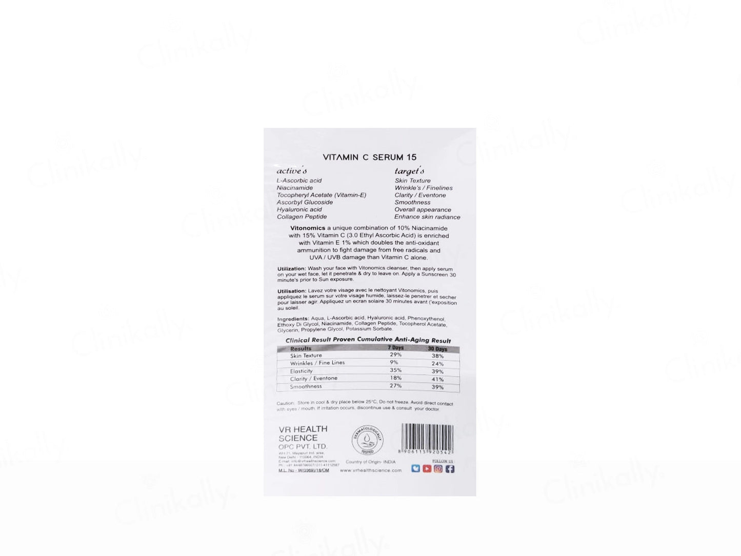 VRH 15 Percent Vitamin C Face Serum
