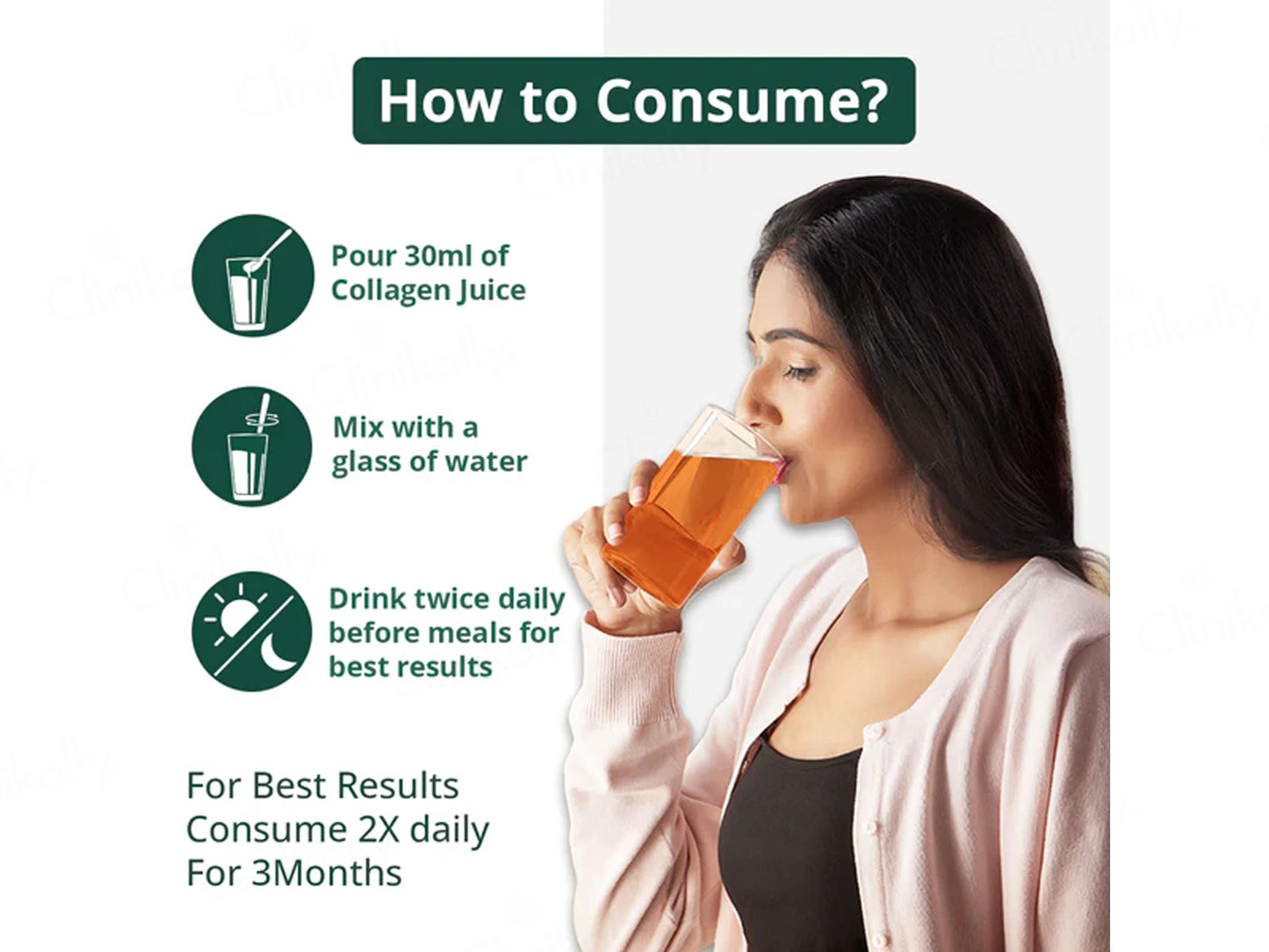 Vansaar 45 Skin Glow Nutrition Plant Based Collagen Supplement Juice