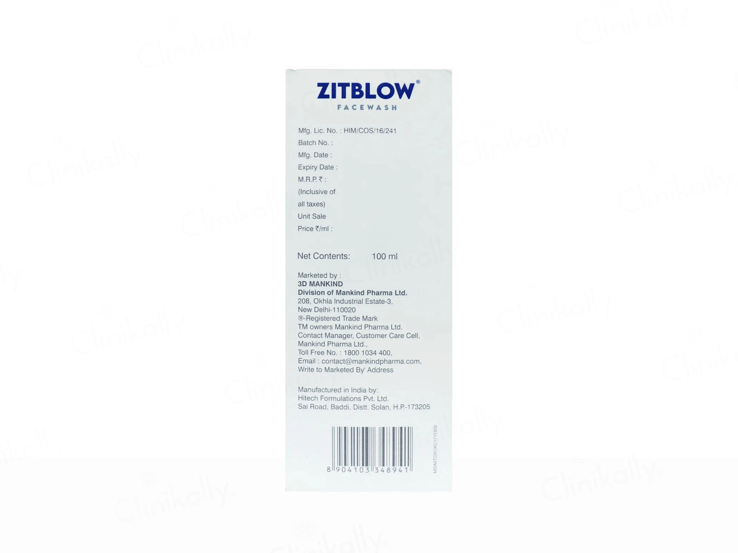 Zitblow Foaming Face Wash