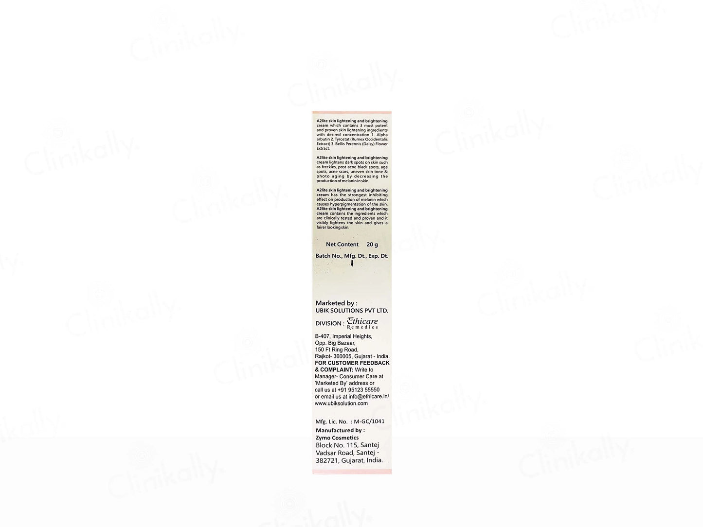 A2 Lite Skin Lightening and  Brightening Cream
