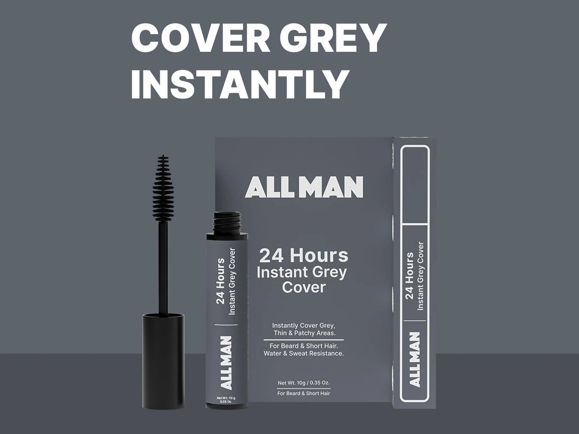 ALL MAN 24 Hours Instant Grey Cover - Black Colour