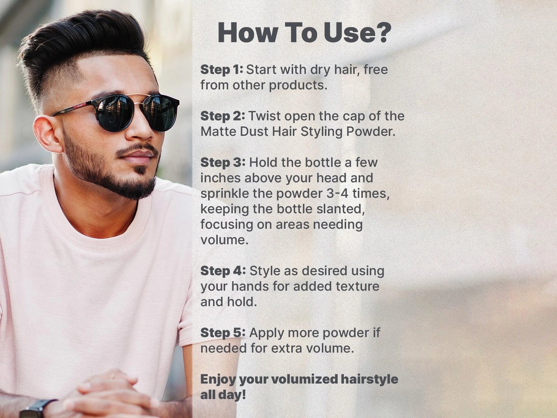 ALL MAN Matte Dust Hair Styling Powder