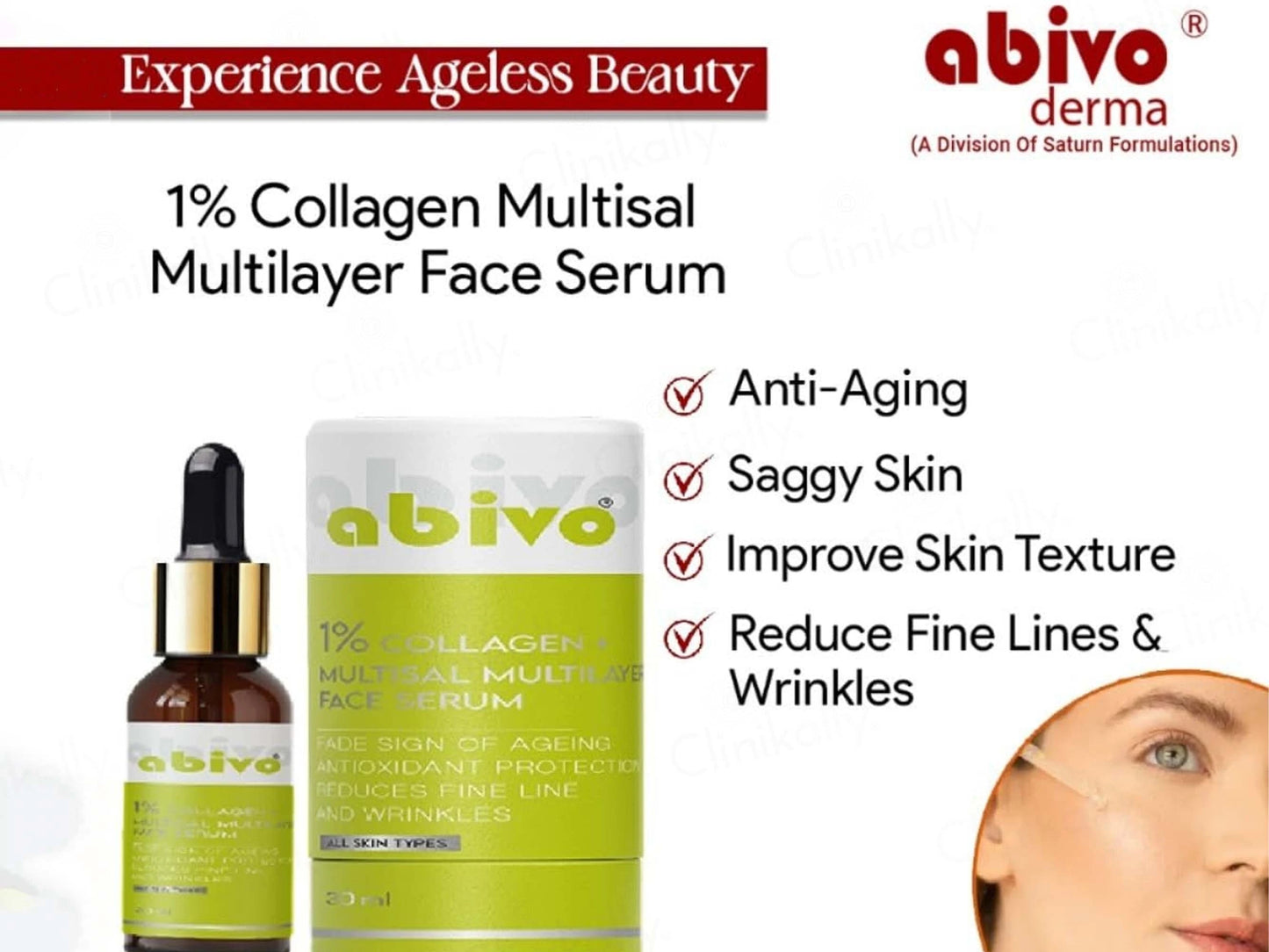 Abivo 1 Percent Collagen  Multisal Multilayer Face Serum
