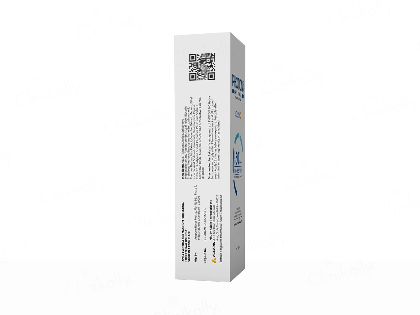 Aclaris Photon 360 Hydra Sunscreen Fluid Cream SPF 50