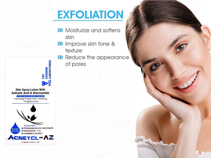 Acneycl-AZ Body Spray For Face and  Body Acne