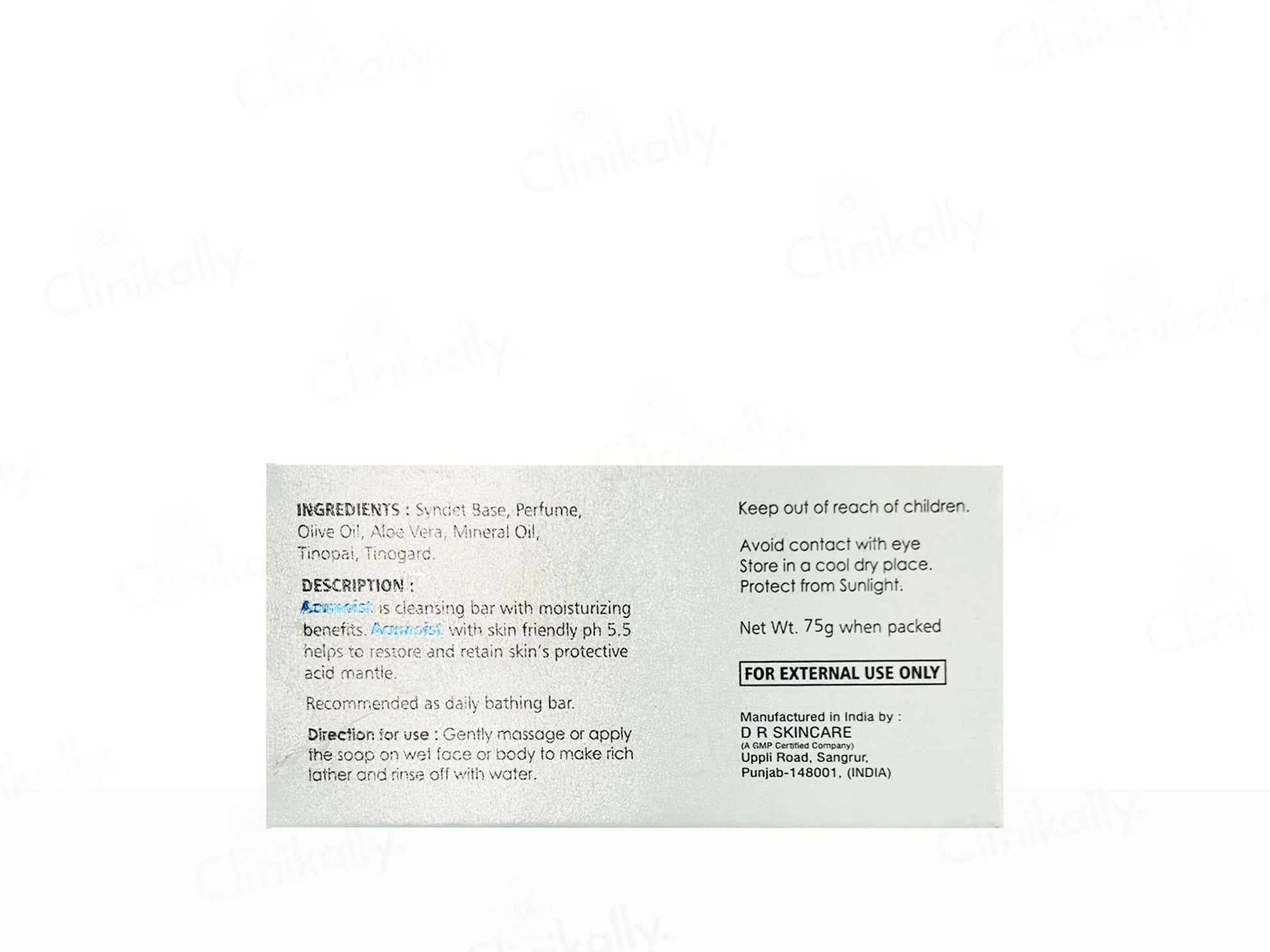 Acumoist Moisturizing and  Cleansing Syndet Bar