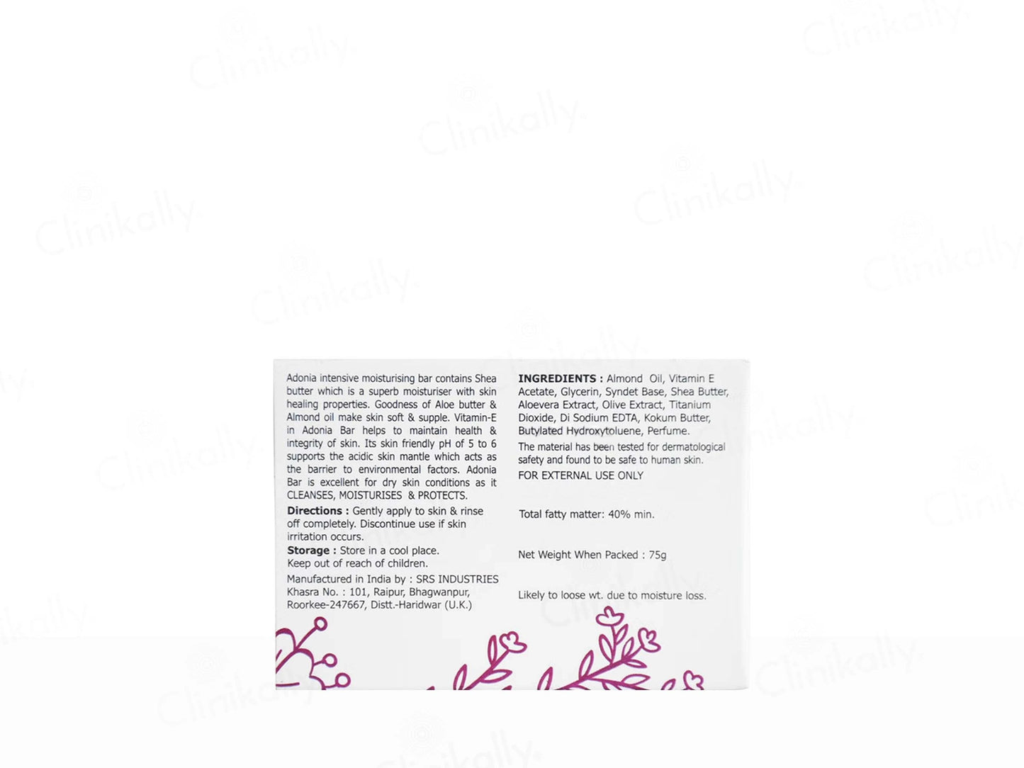 Adonia Intensive Moisturising Bar