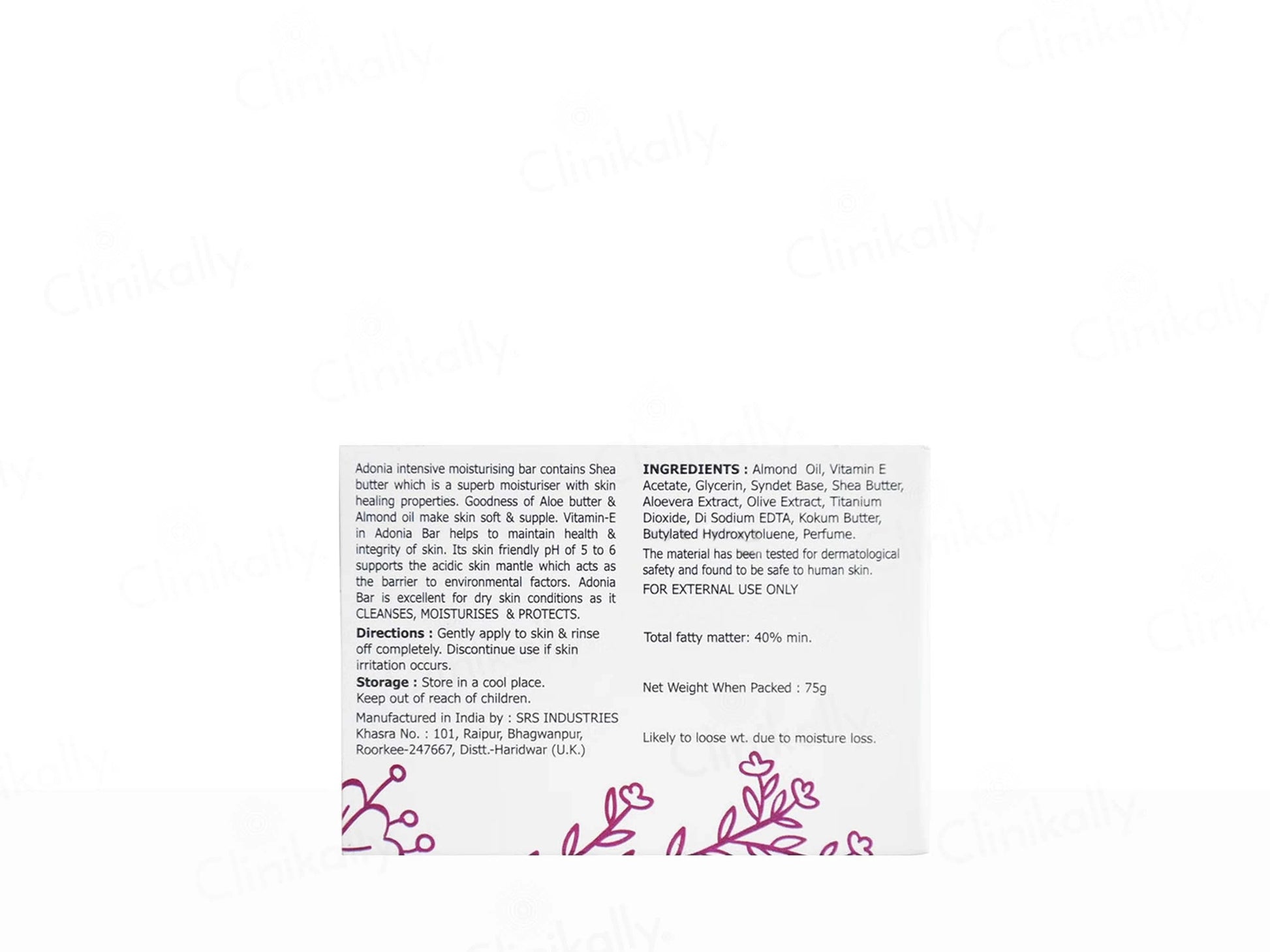 Adonia Intensive Moisturising Bar