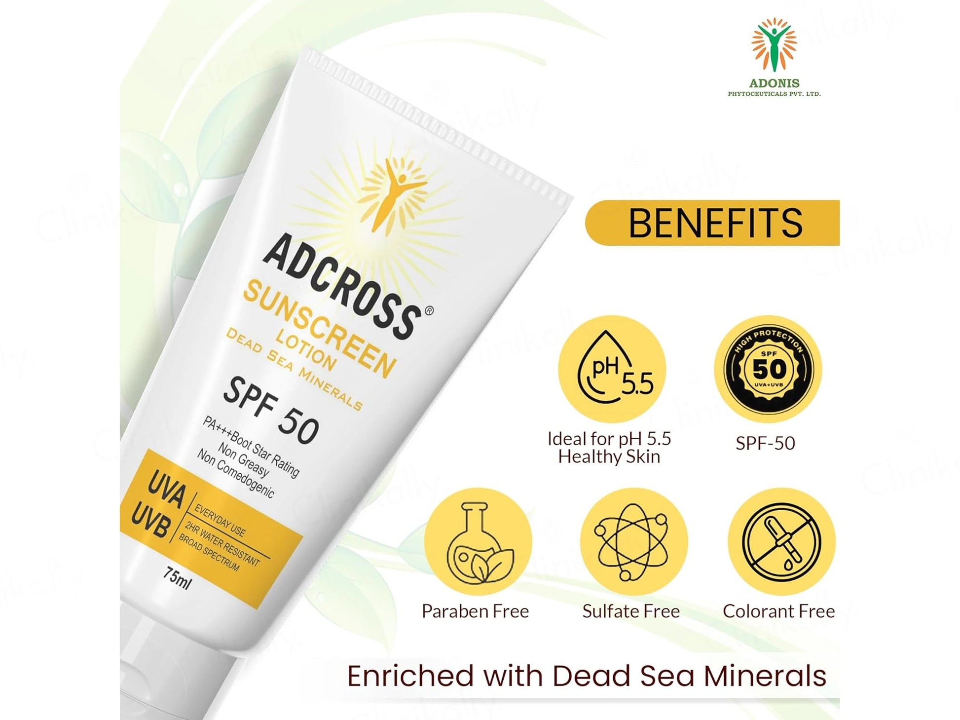 Adonis Adcross Sunscreen Lotion SPF 50 PA