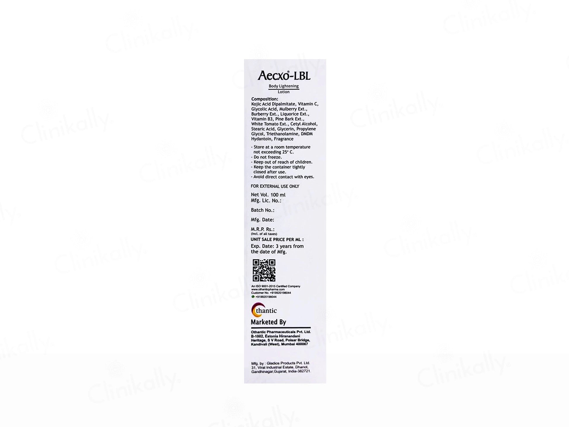 Aecxo-LBL Body Lightening Lotion
