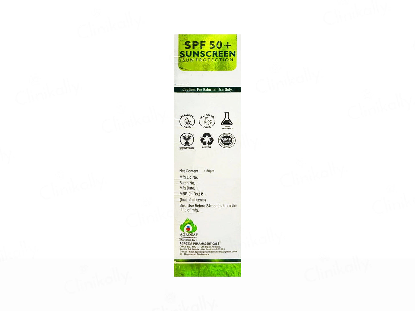 Agrosaf Sun Protection Matte Finish Sunscreen SPF 50 PA