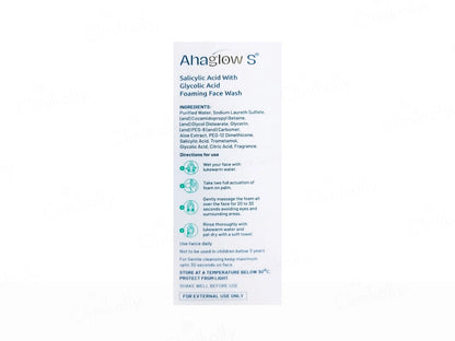 Ahaglow S Foaming Face Wash