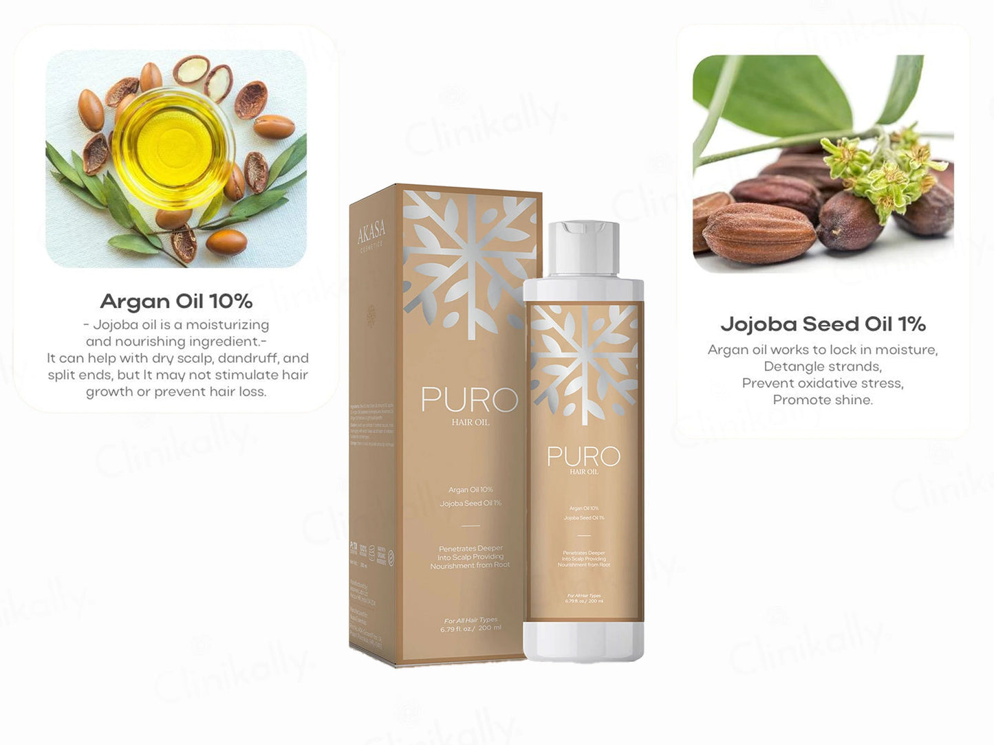 Akasa Cosmetics Puro Argan and  Jojoba Seed Scalp Nourishment Hair Oil