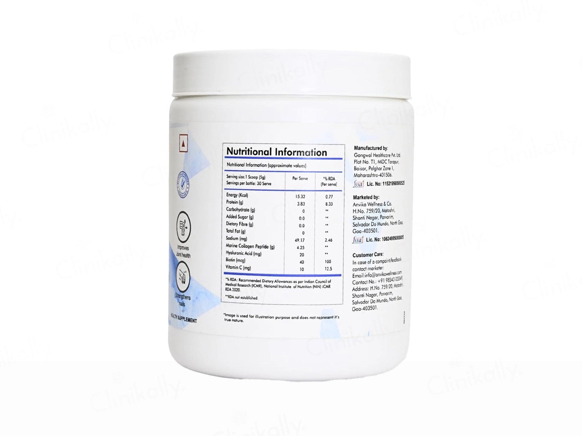 Anvika Marine Collagen Health Supplement Powder