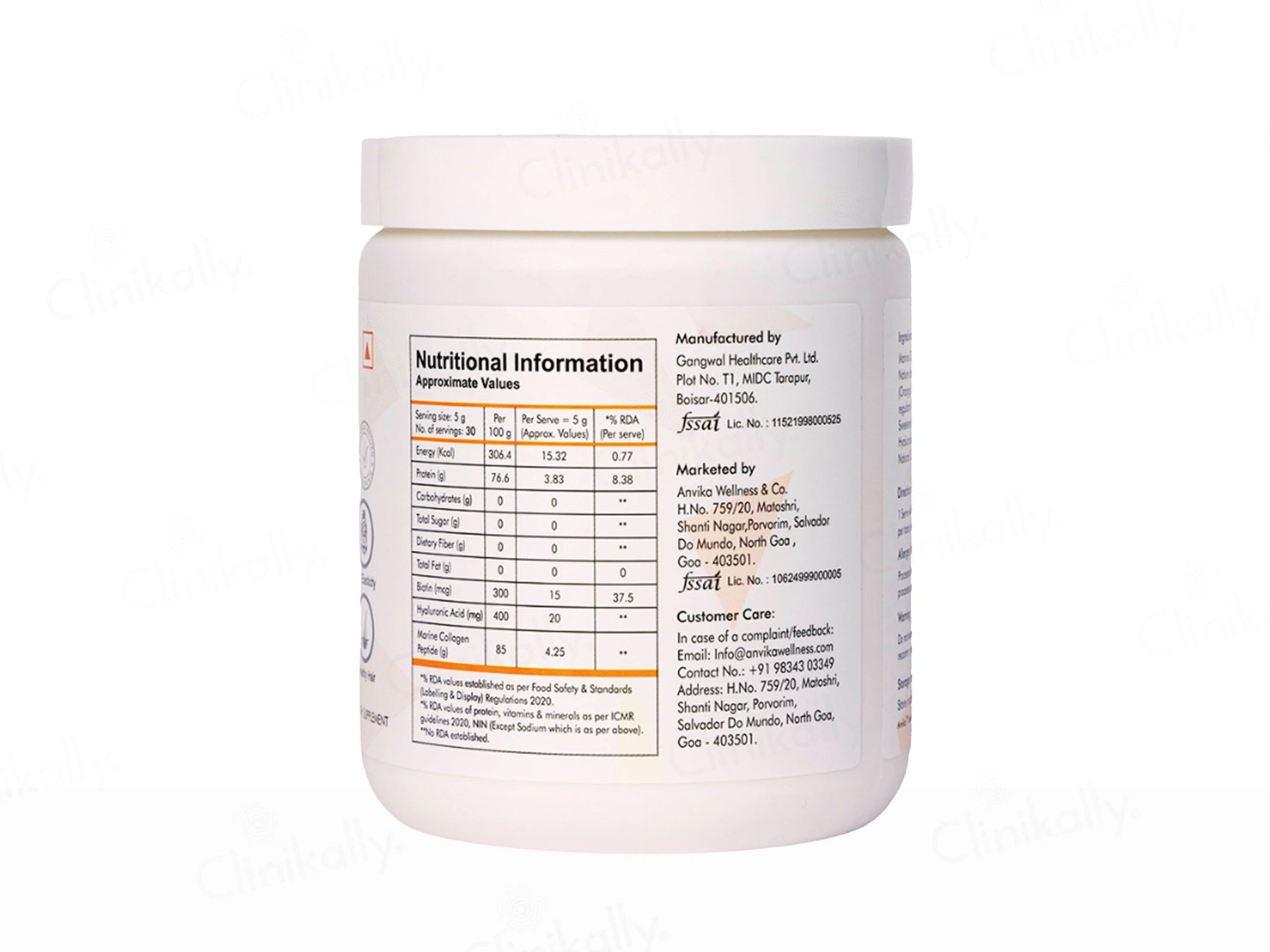 Anvika Marine Collagen Health Supplement Powder