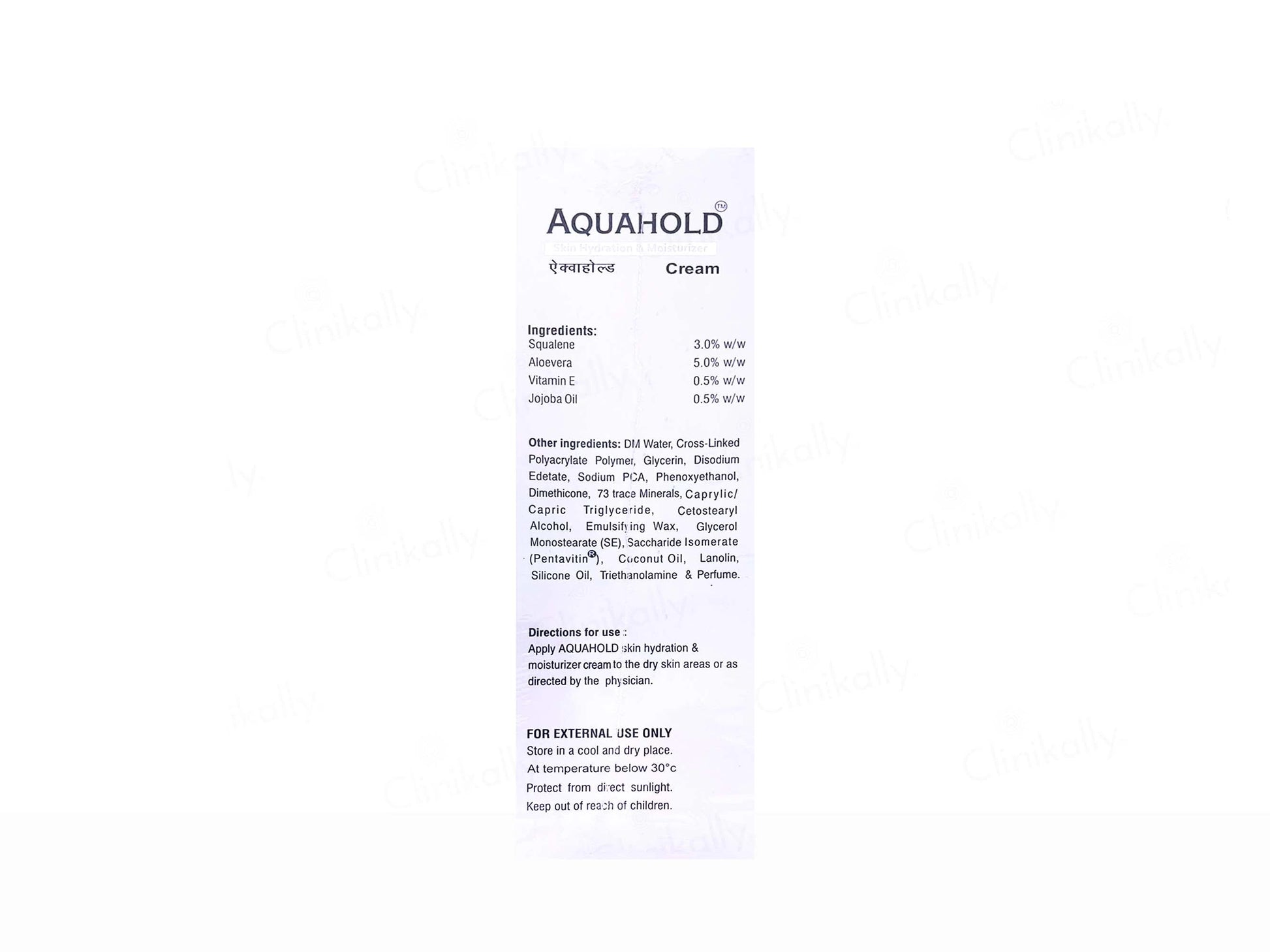 Aquahold Skin Hydration and  Moisturizer Cream