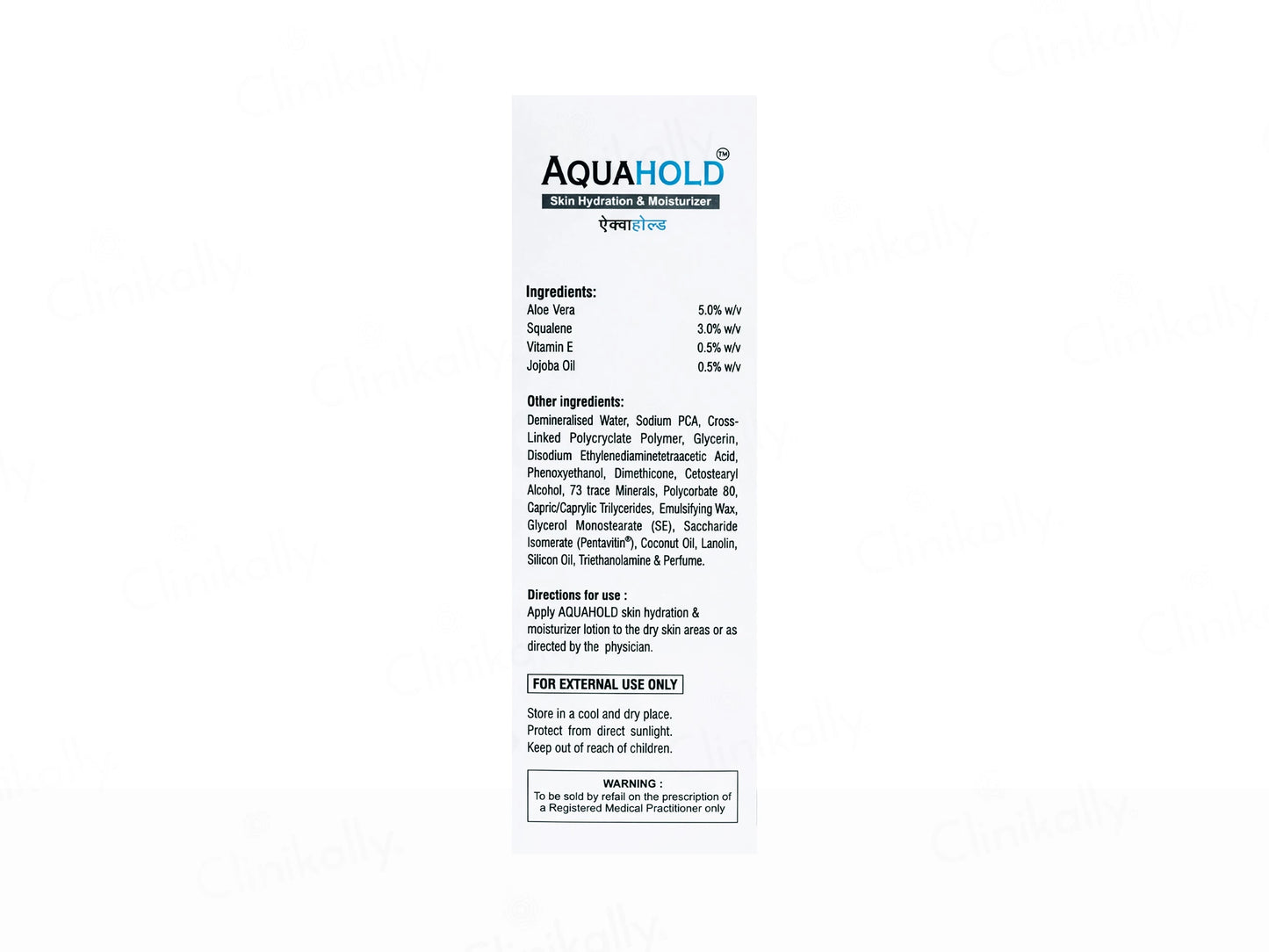 Aquahold Skin Hydration and  Moisturizer Lotion