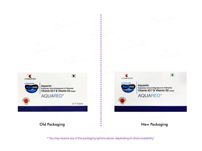 Aquared Aquamin, Vitamin K2-7 and  Vitamin D2 Tablet